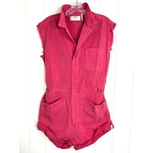 One Teaspoon Safari Bandit Overall Jumper in Ruby Pink Size XS NWT